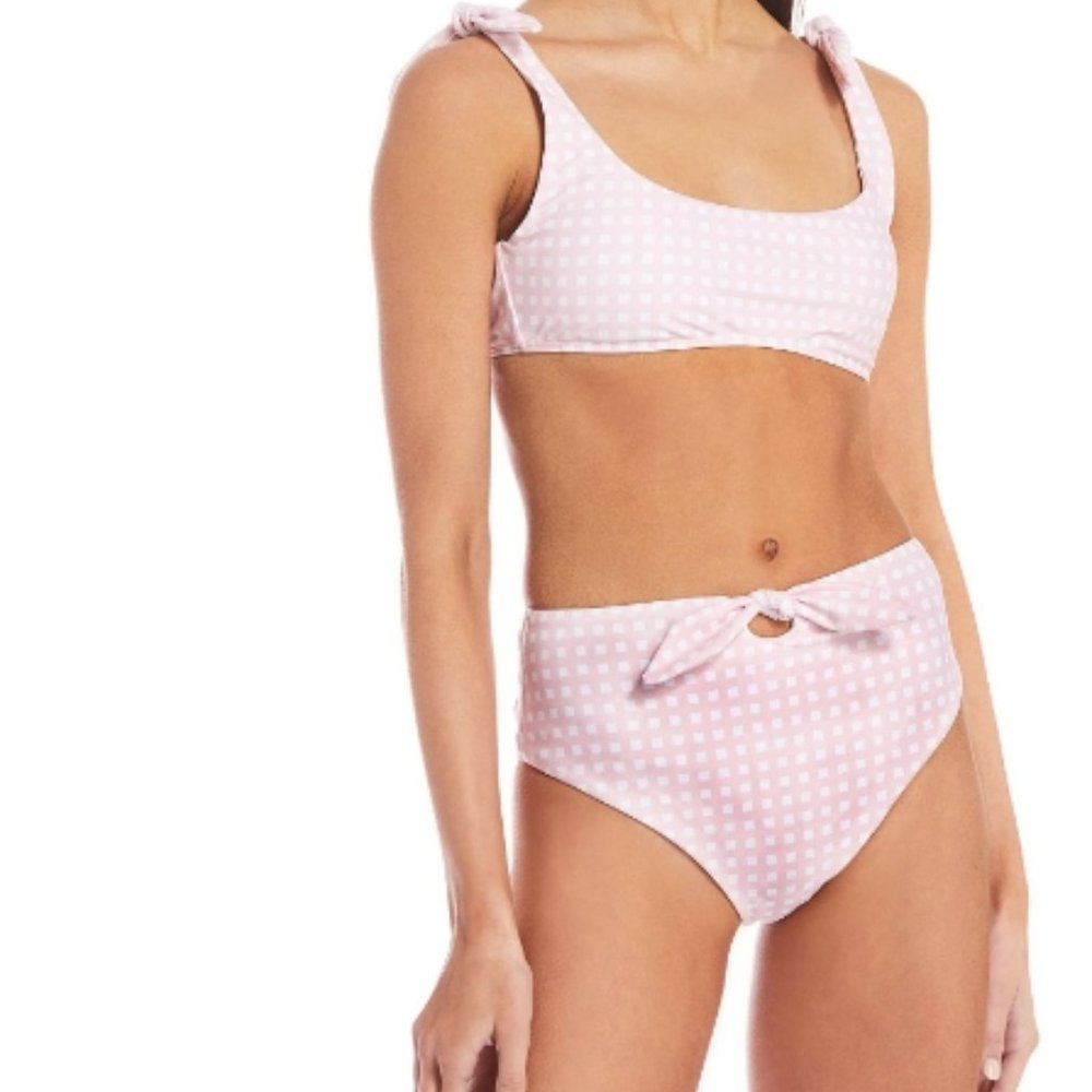 Sale🔥Gianni Bini Bralette Swim Top&Bottom "Check It Out"  Sugar Sizzle. Size L